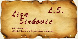 Liza Sirković vizit kartica